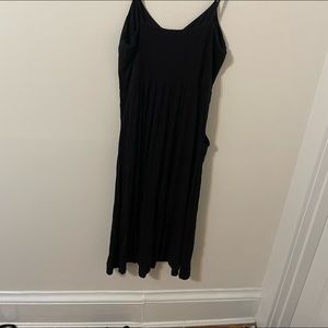 Black loft spaghetti strap dress with pockets in M